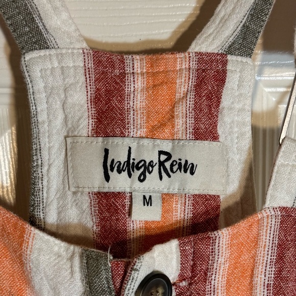 Indigo‎ Rein Multicolored shortalls/Jumper linen blend - Picture 5 of 7